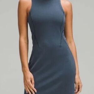 Ribbed softstream dark blue slim fit tank dress size 2 NWT LULULEMON!!